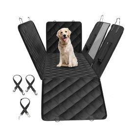 Waterproof Pet Seat Protector Dog Car Seat Cover for Back Seat (Color: Black, Type: Pet Supplies)