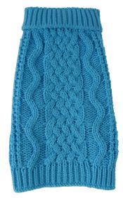 Swivel-Swirl Heavy Cable Knitted Fashion Designer Dog Sweater (size: large)