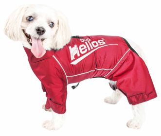 Dog Helios 'Hurricanine' Waterproof And Reflective Full Body Dog Coat Jacket W/ Heat Reflective Technology (Color: Red, size: small)