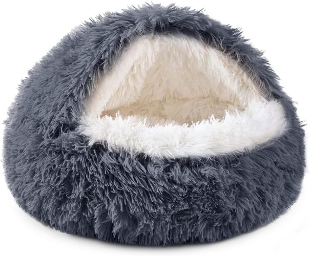 Cat Bed Round Soft Plush Burrowing Cave Hooded Cat Bed Donut for Dogs & Cats, Faux Fur Cuddler Round Comfortable Self Warming pet Bed Cat Bed Round Soft Plush Burrowing Cave Hooded Cat Bed Donut for Dogs & Cats, Faux Fur Cuddler Round Comfortable Self Warming pet Bed