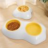 Egg-shaped Pet Bowl Drinking Water Single Bowl Double Bowl Dog Bowls Cute Pet Feeding Bowl Egg Yolk Shaped Food And Water Elevated Bowl Feeder